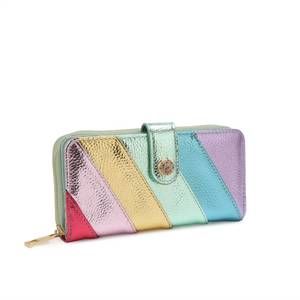 NEW COMECO INC rainbow wallet in green